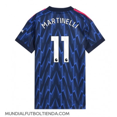 Camiseta Arsenal Gabriel Martinelli #11 Segunda Equipación Replica 2025-26 para mujer mangas cortas Camiseta Arsenal Gabriel Martinelli #11 Segunda Equipación Replica 2025-26 para mujer mangas cortas